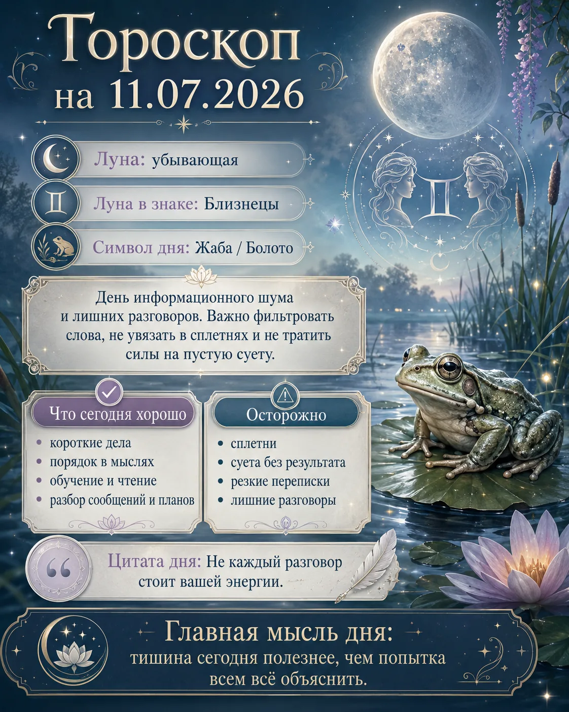 Гороскоп на 11.07.2026