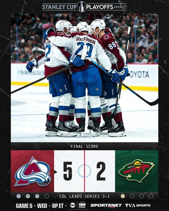 Хоккей 🥅  США 🇺🇸  НХЛ 🏒  Миннесота - Колорадо  2 Х и ТБ 4.5 - Да  1.95 ✅✅✅  Итог матча 2:5 🧨 Колорад