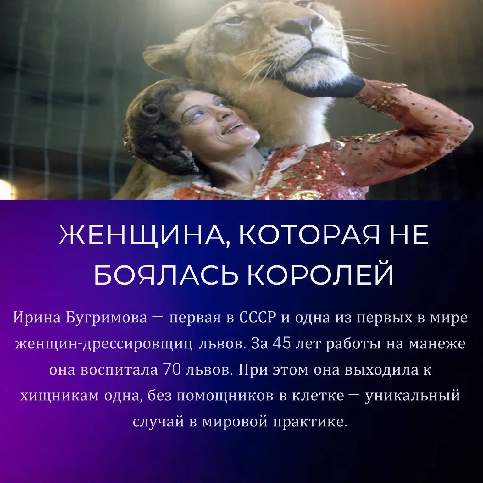 🧨 Она выходила к 11 львам одна. Без помощников. Без страха.