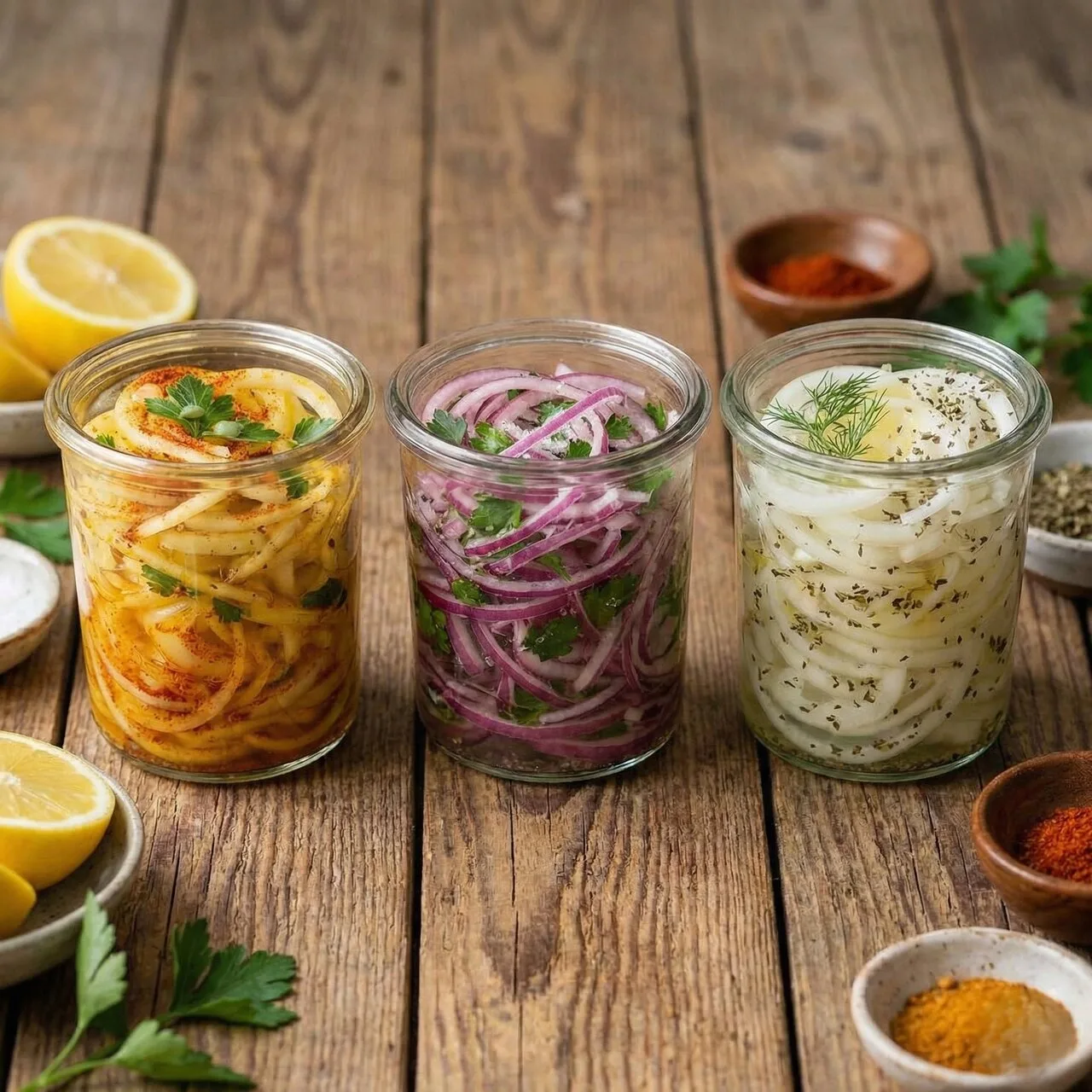 🧅 3 способа замариновать лук: Идеально к мясу!
👇 Выбирай свой вкус:

1⃣ С паприкой и лимоном (для 