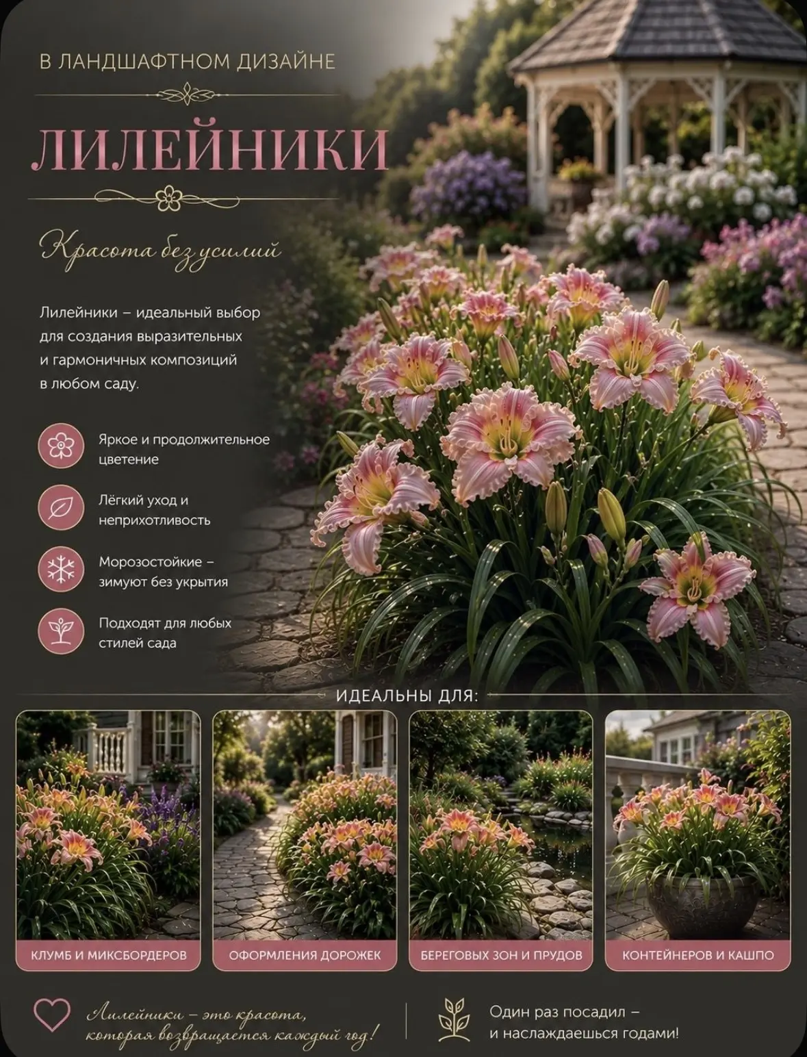 Лилейники: цветы, которые дарят саду сказку✨
