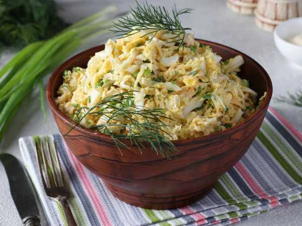 Салат из пекинской капусты с курицей 😍