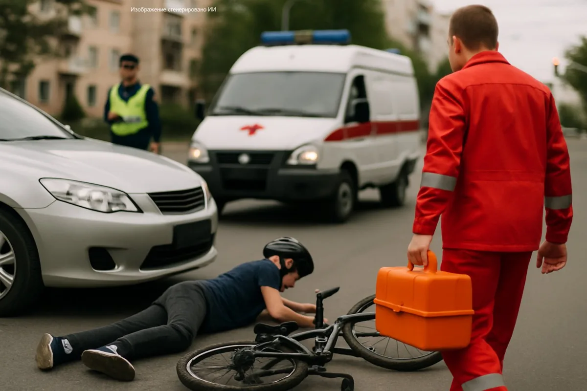 «Тойота» в Чите сбила школьника на велосипеде, пострадавшего госпитализировали