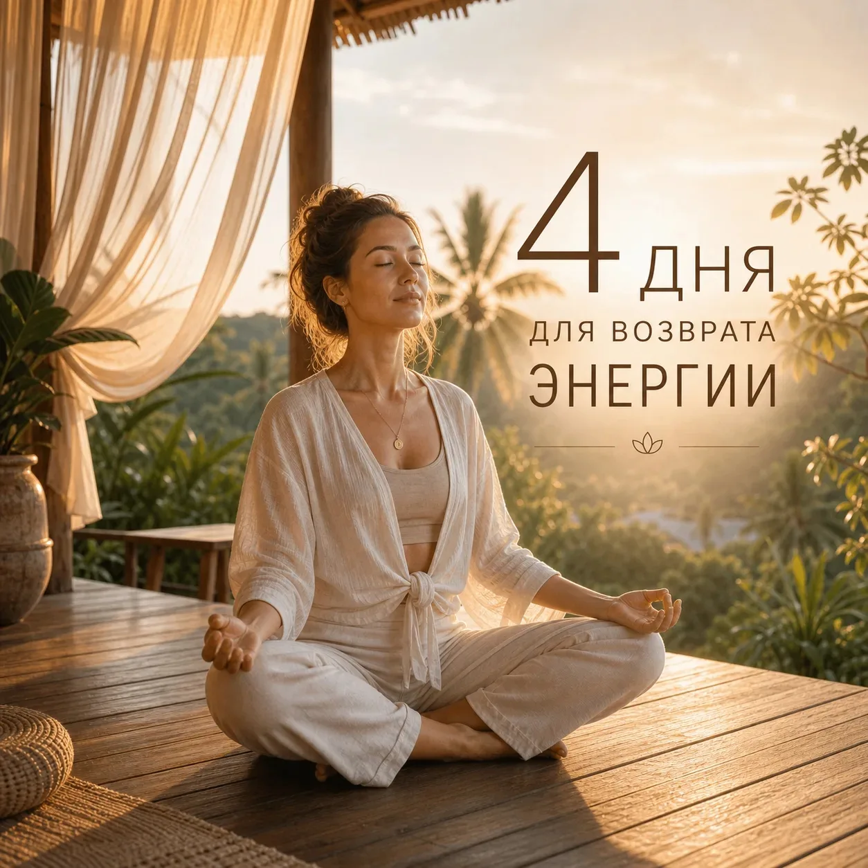 4 дня достаточно, чтобы запустить энергию и сдвинуть жизнь с места.

Если у вас сейчас:
● постоянная
