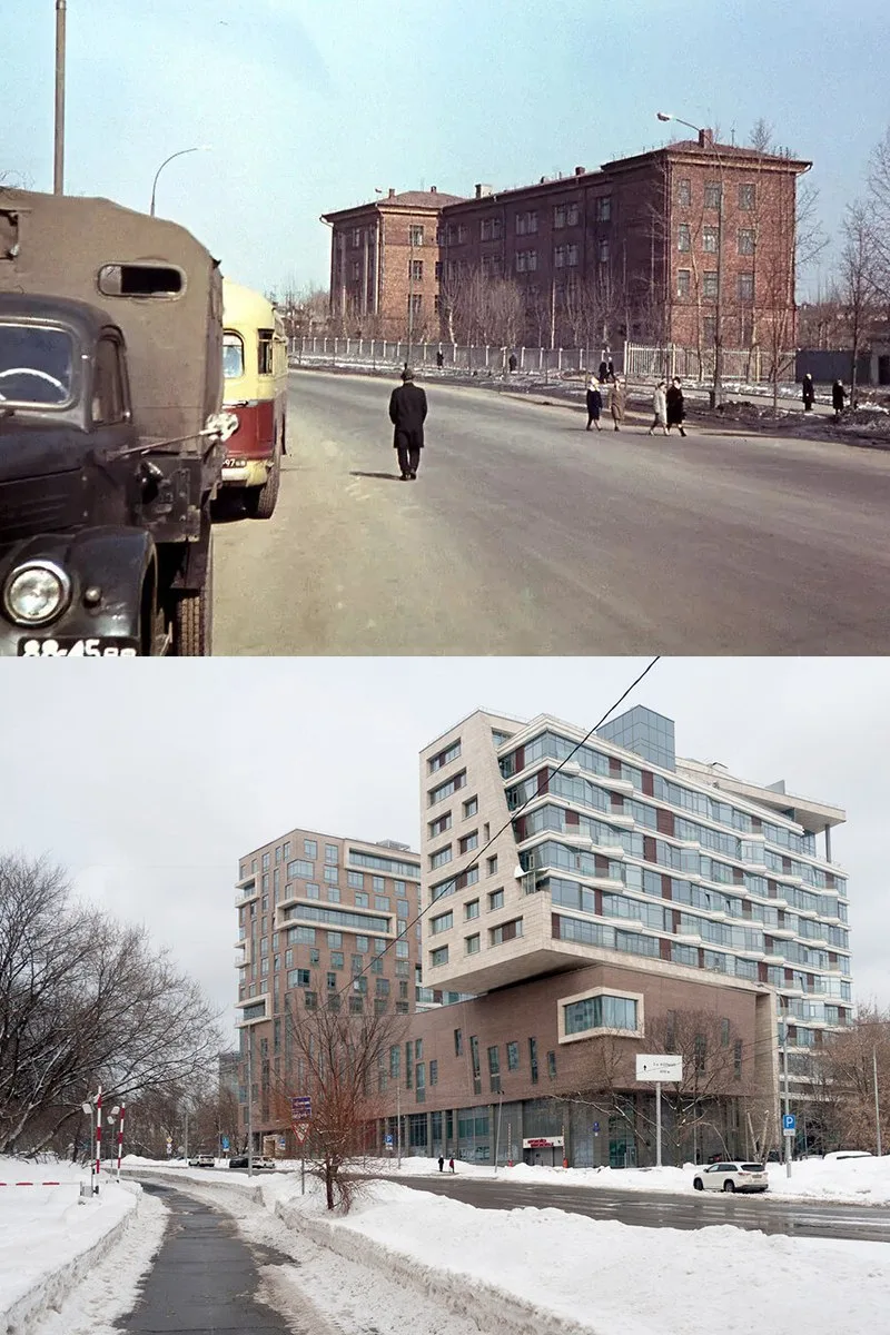 📍Улица Советской Армии, дом 6.   1966/2025 год.  💡На фотографии 1966 года изображено четырёхэтажное 