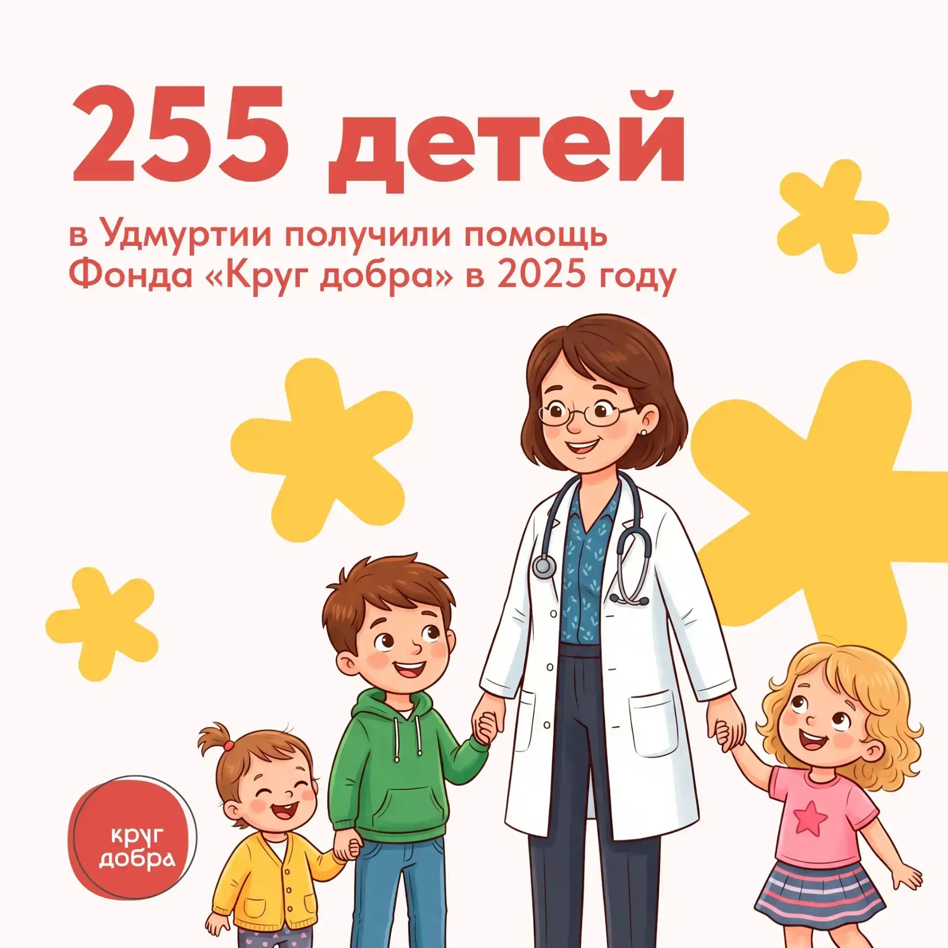 ❤️ 255 детей в Удмуртии получили помощь Фонда «Круг добра» в 2025 году