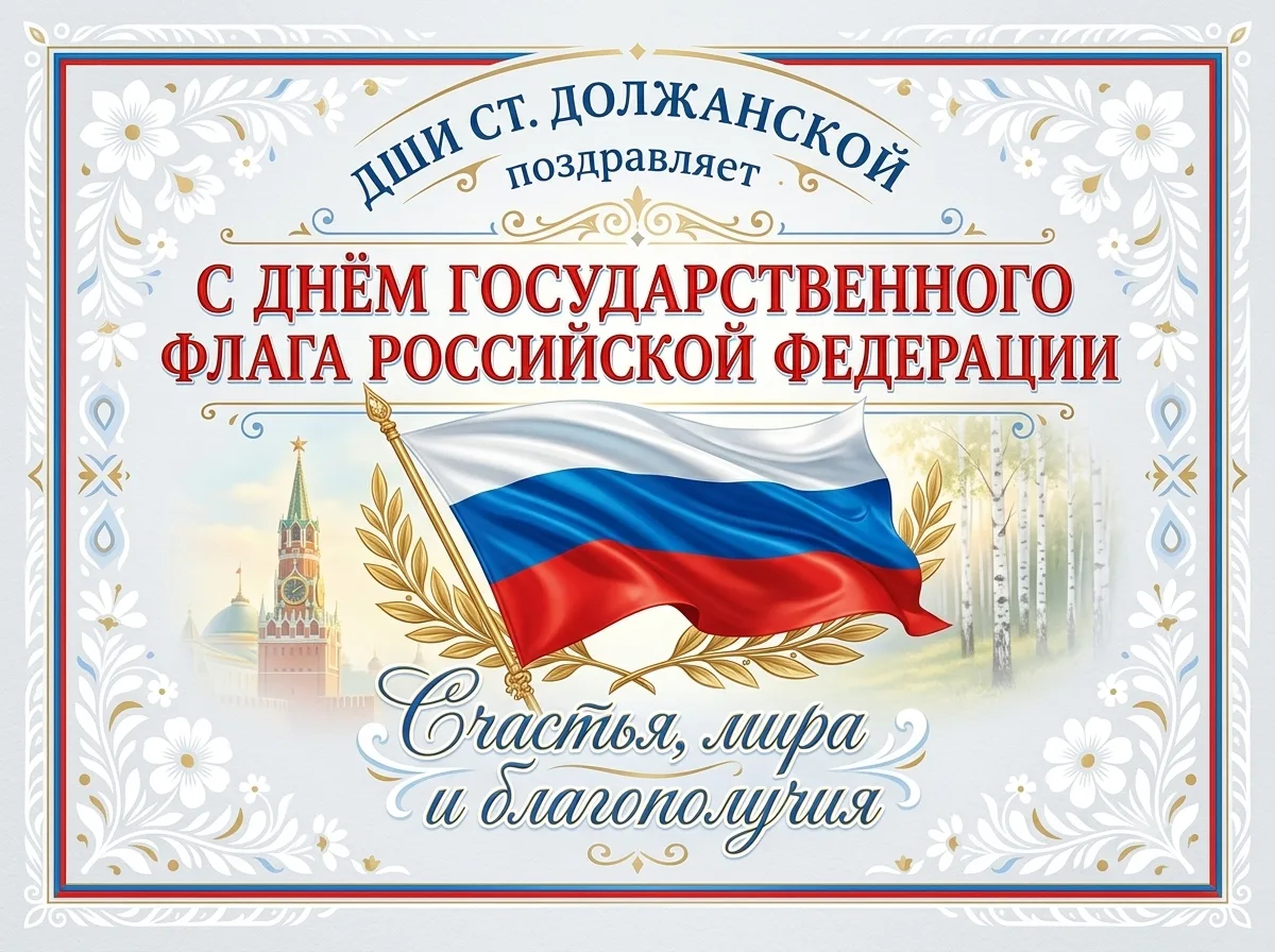 🇷🇺 ДШИ ст. Должанской поздравляет всех с Днём Государственного флага Российской Федер...