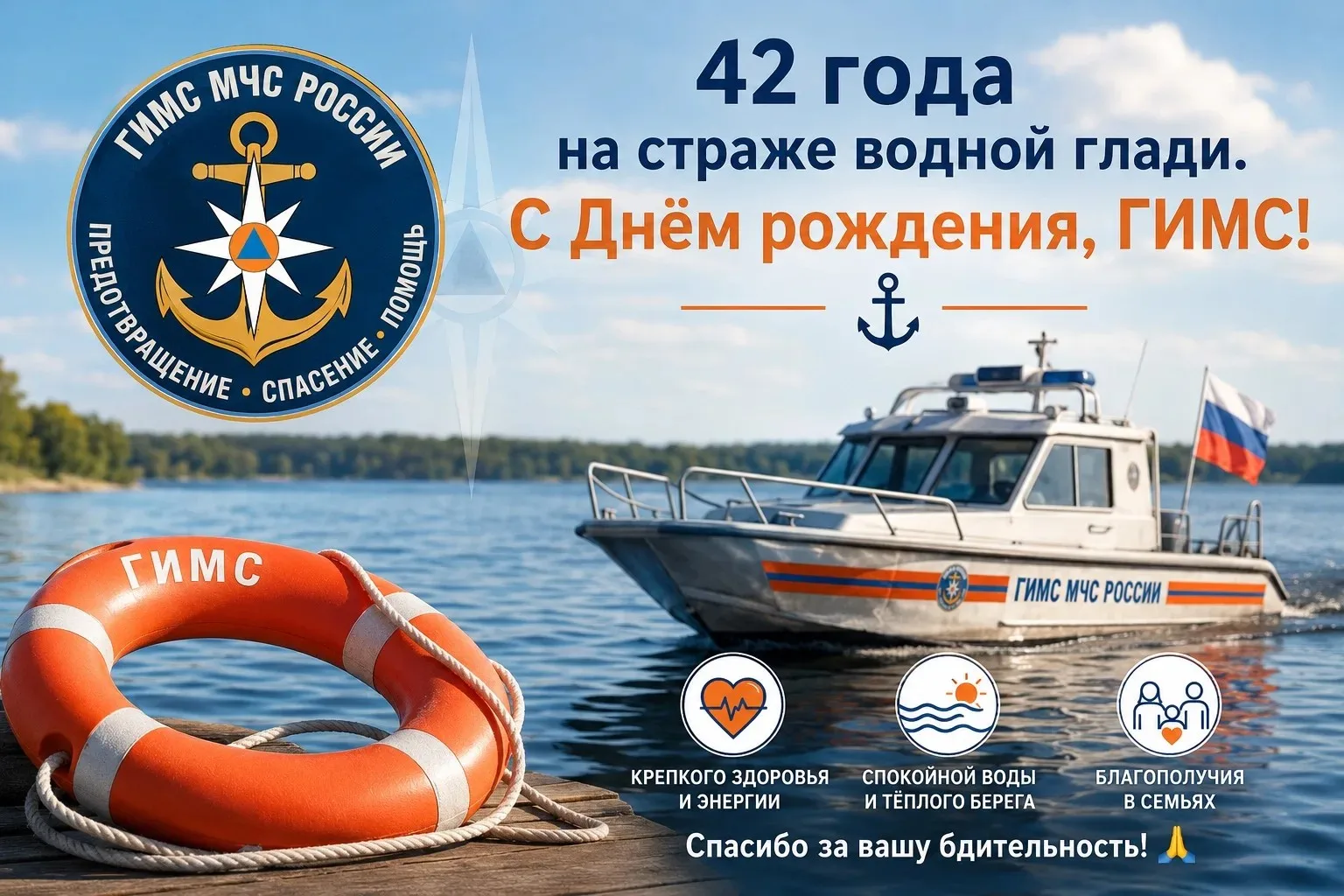 💪42 года на страже водной глади. С Днём рождения, ГИМС!

15 июня — особенный день. Сегодня свой про