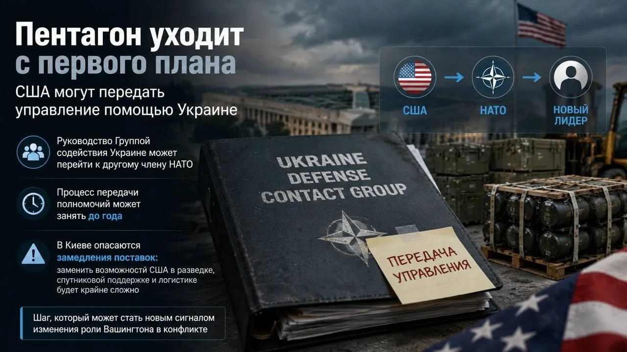 🇺🇸 Пентагон уходит с первого плана: США могут передать управление помощью Украине