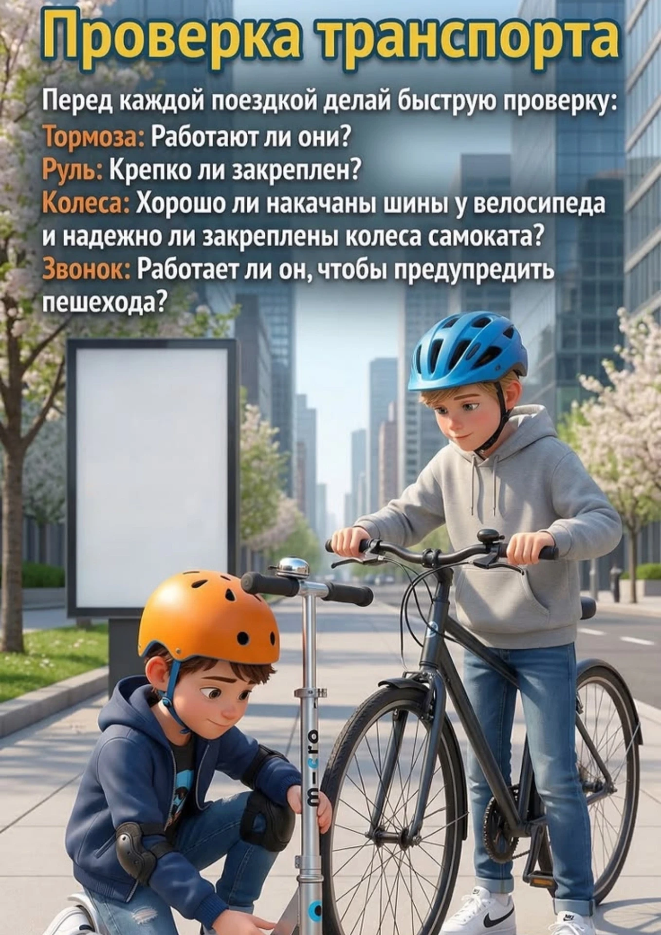 👆Основные правила безопасности при езде на велосипеде!
