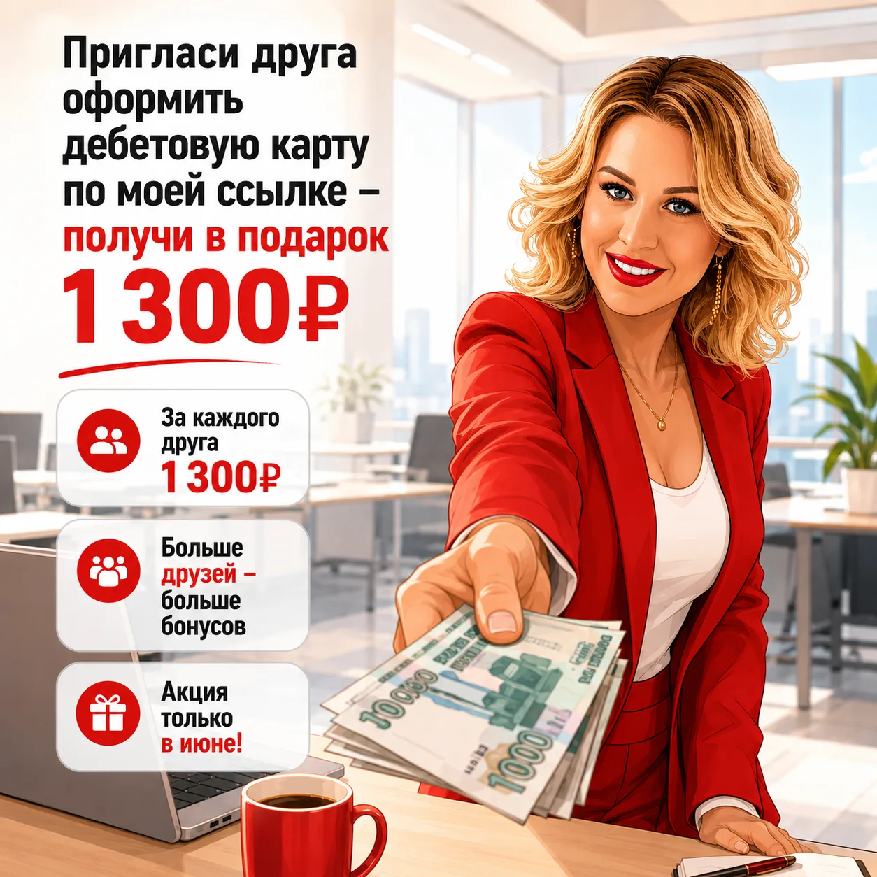 1300₽ за вашего друга 💰
