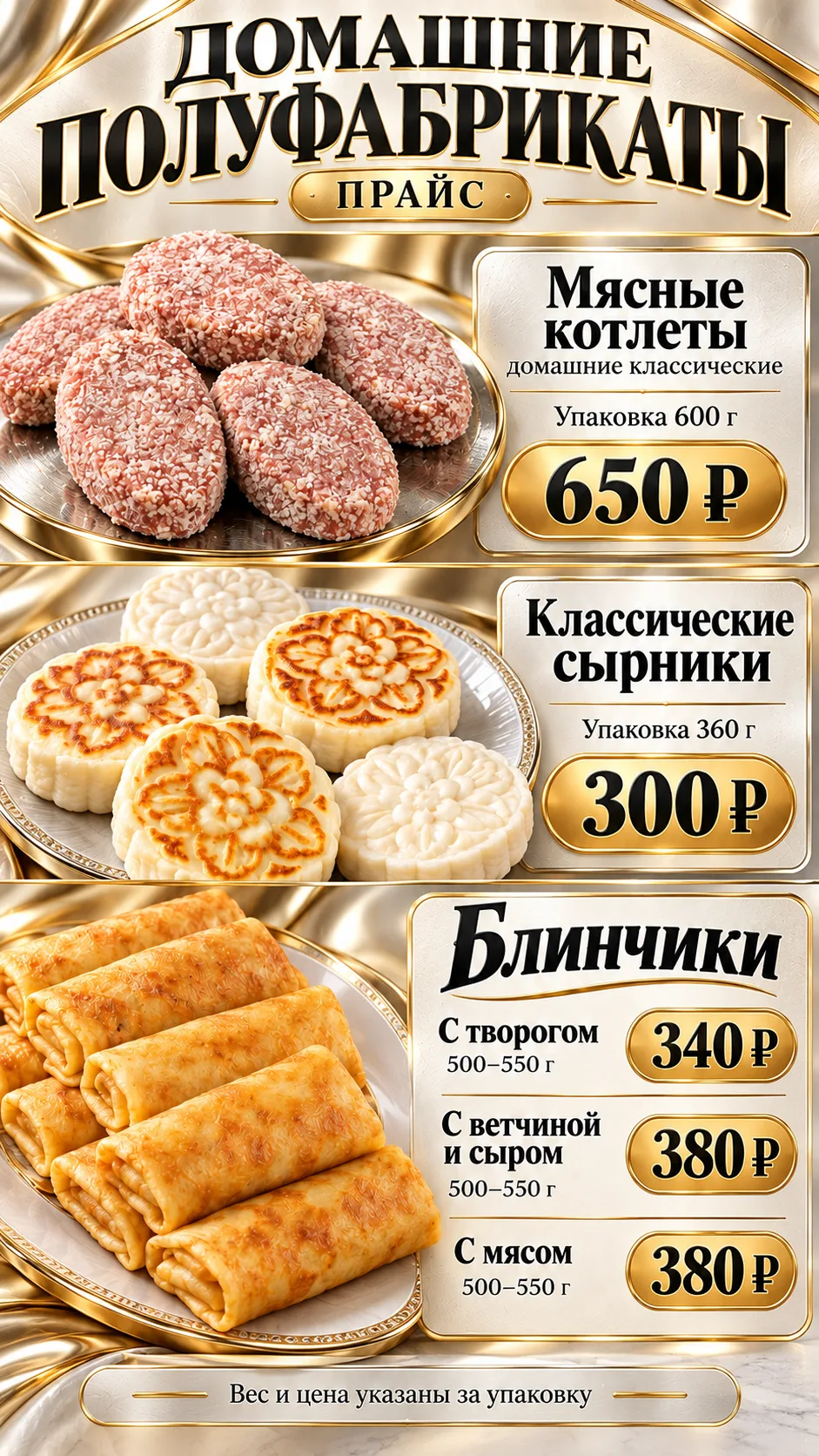 ПОЛУФАБРИКАТЫ 🥞
