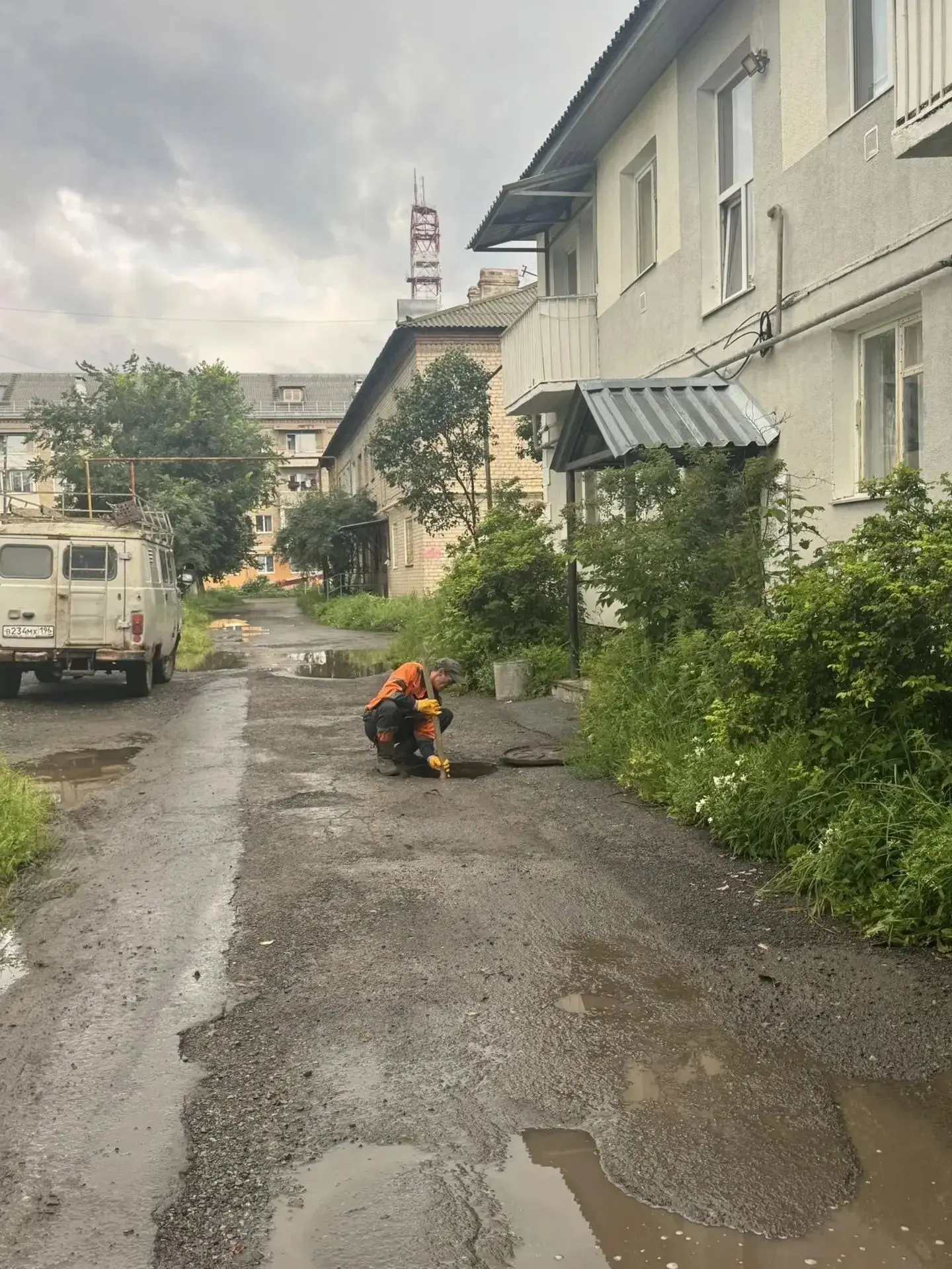 20.07.2026 г. 
Устранение подпора на канализационных сетях по ул. Пушкинская 7