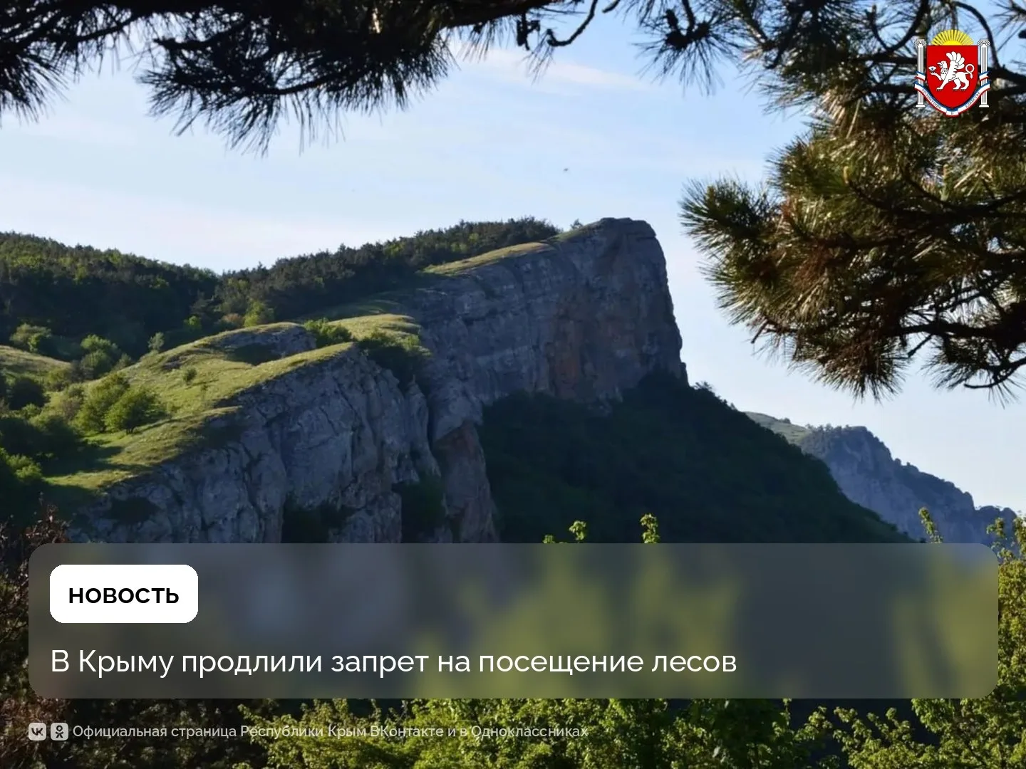 В Крыму продлили запрет на посещение лесов