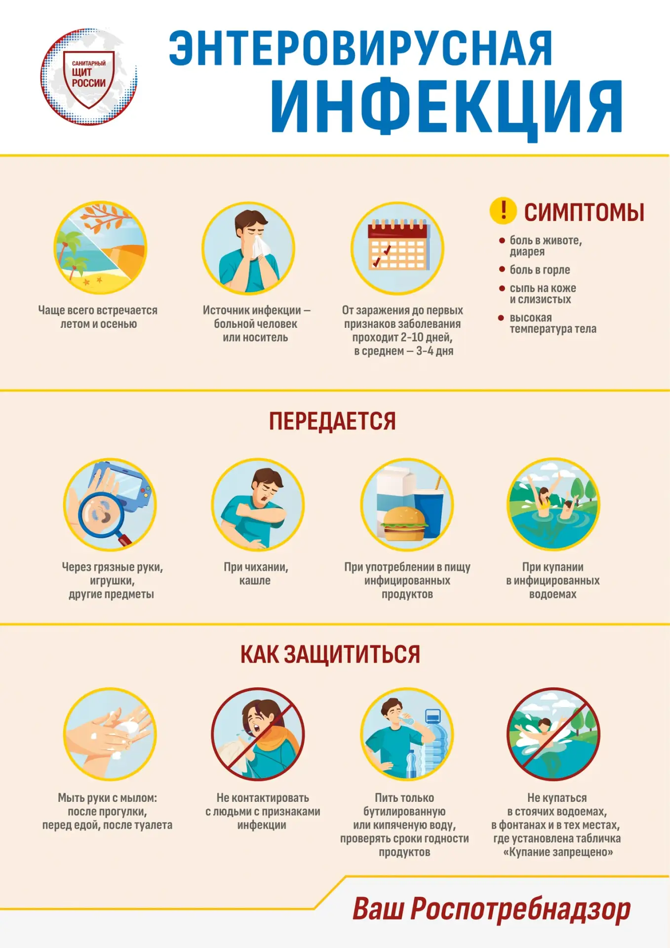 Профилактика энтеровирусной инфекции в летний период

📍Энтеровирусная инфекция – распространенное и