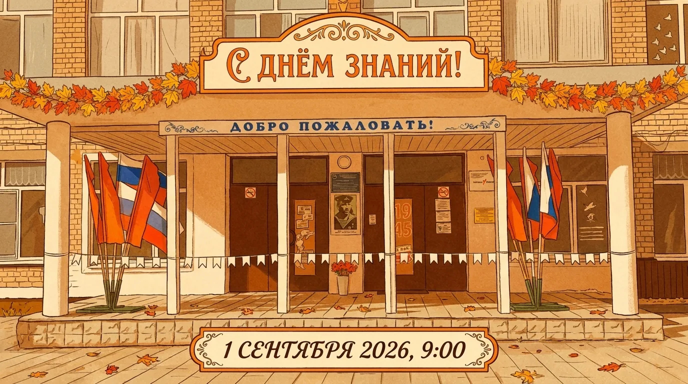 Дорогие ученики, родители и педагоги, 1 сентября в 9:00 у крыльца школы ждём вас на пра...