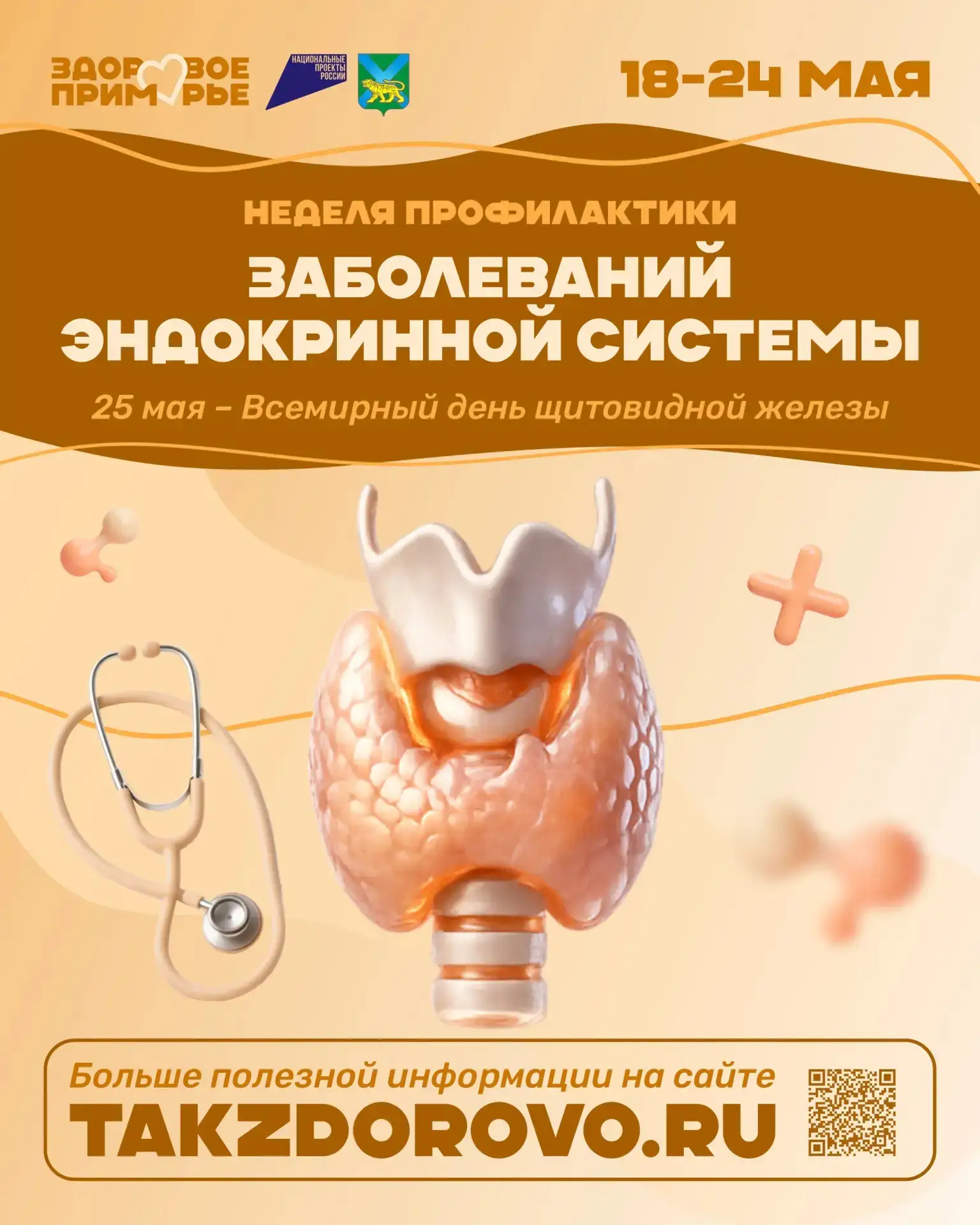 📅 Неделя профилактики заболеваний эндокринной системы(в честь Всемирного дня щитовидно...