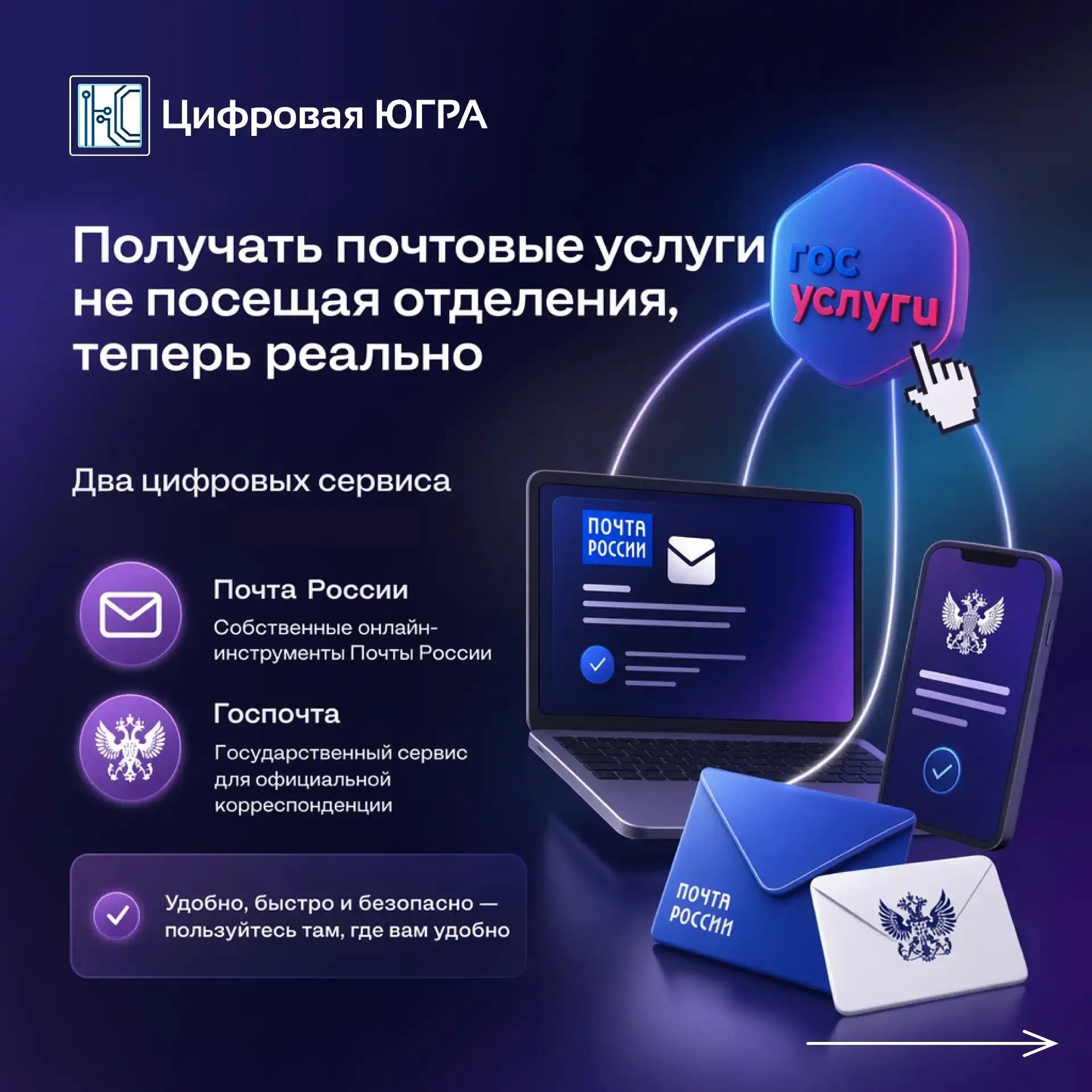 Почта становится цифровой: все услуги — не выходя из дома 📲

Цифровая трансформация почтовых сервис