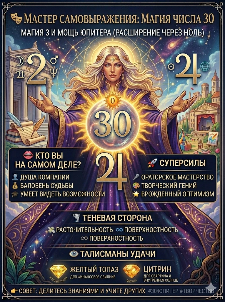 🎭 Мастер Самовыражения: Магия числа 30