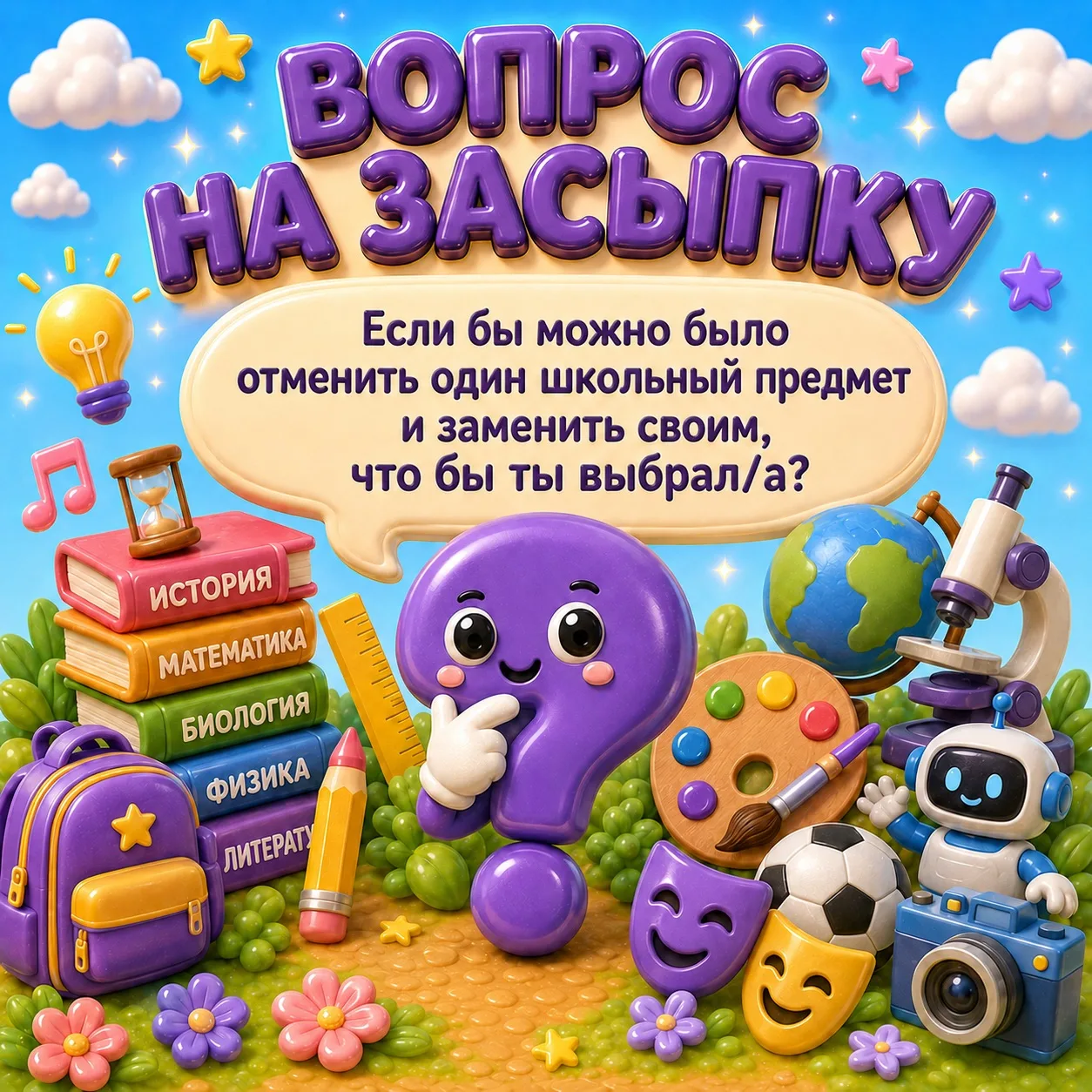 ❓«Вопрос на засыпку» (и немного на фантазию)

А давайте представим, что на один день вы – главный по