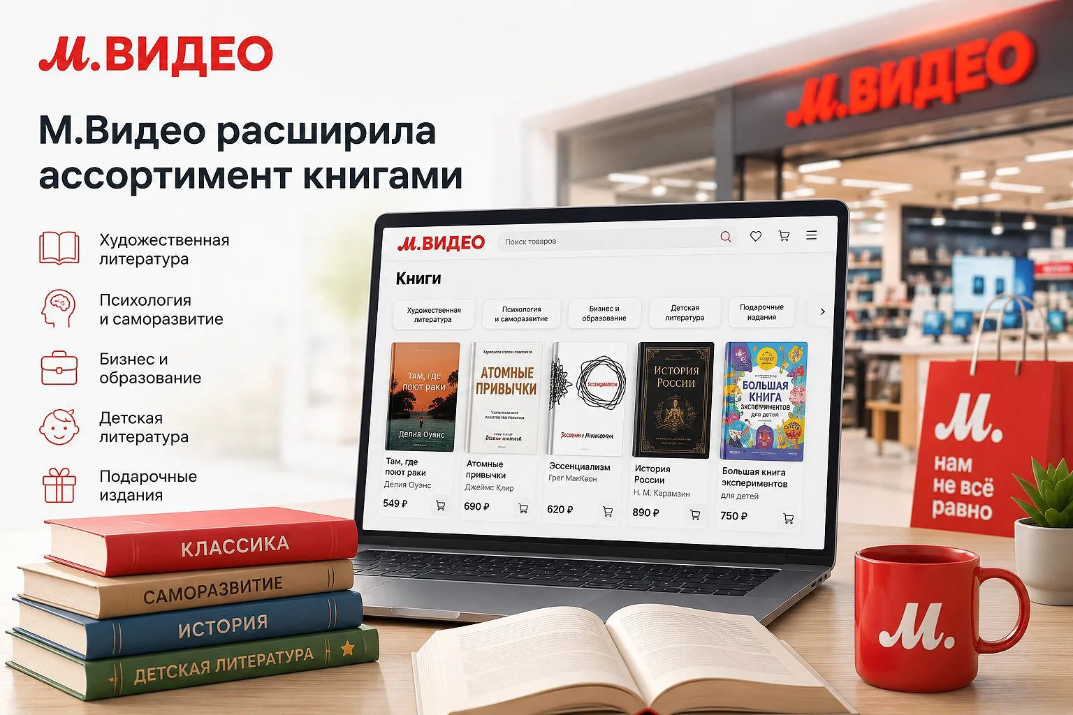 В «М.Видео» начали продавать книги!
