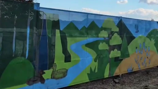 Граффитисты расписали шумозащитные экраны у завода в Челябинске