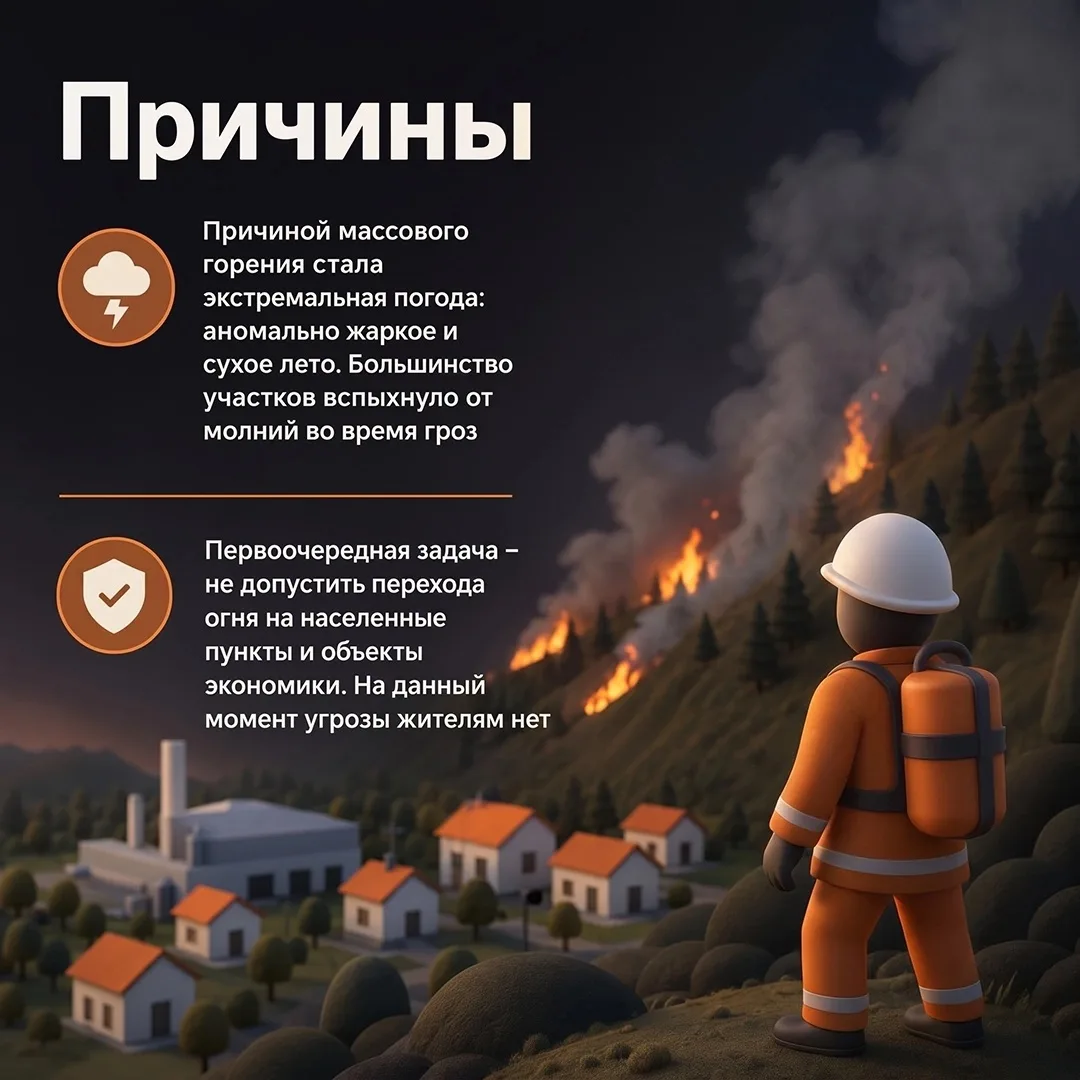 Ямал продолжает бороться с природными пожарами. На 28 июля очаги расположены в шести муниципалитетах