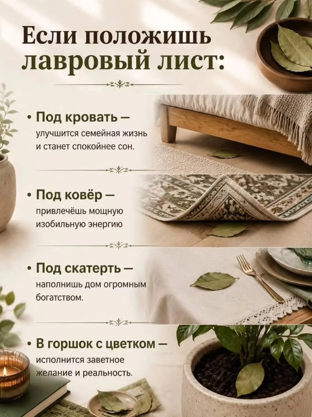 Что будет, если положить лавровый лист в неожиданные места дома? 🌿✨