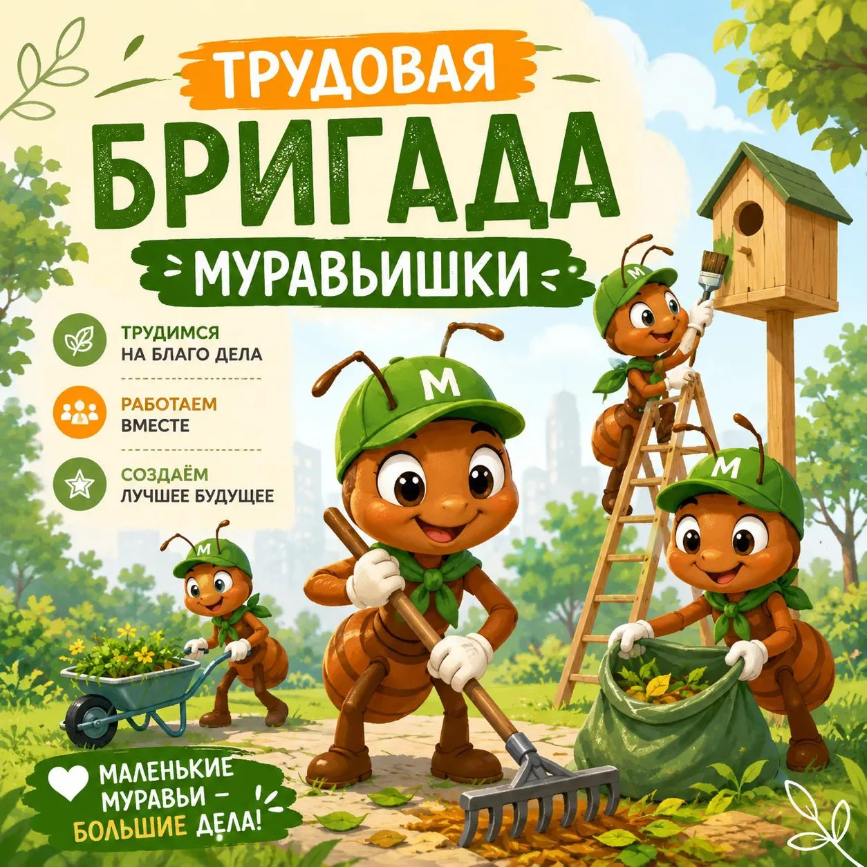 🐜 «Муравьишки» в деле: работа кипит, несмотря на погоду!

Давно от наших «Муравьишек» не было весте