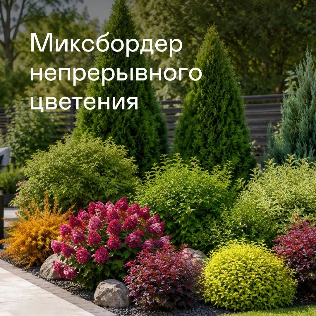 🌸 Миксбордер непрерывного цветения — мечта каждого, кто хочет красивый сад весь сезон....