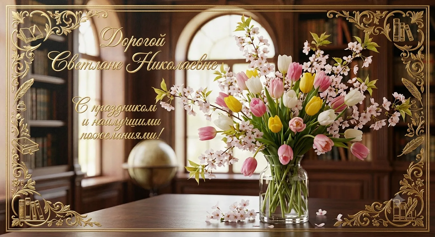 🌹Уважаемая 
Светлана Николаевна!
Администрация и педагогический коллектив школы № 33 на Полесской у