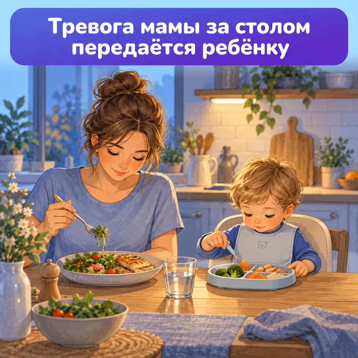 🍽️ Тревога мамы за столом передаётся ребёнку раньше, чем он попробует еду
