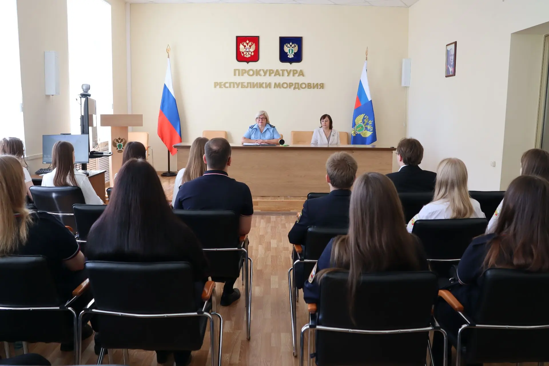 В ПРОКУРАТУРЕ РЕСПУБЛИКИ МОРДОВИЯ СОСТОЯЛАСЬ ПРОФОРИЕНТАЦИОННАЯ ВСТРЕЧА СО СТУДЕНТАМИ В...