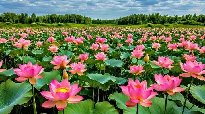 🌸 Дельта Волги под Астраханью — единственное место в Европе, где цветут тропические ло...