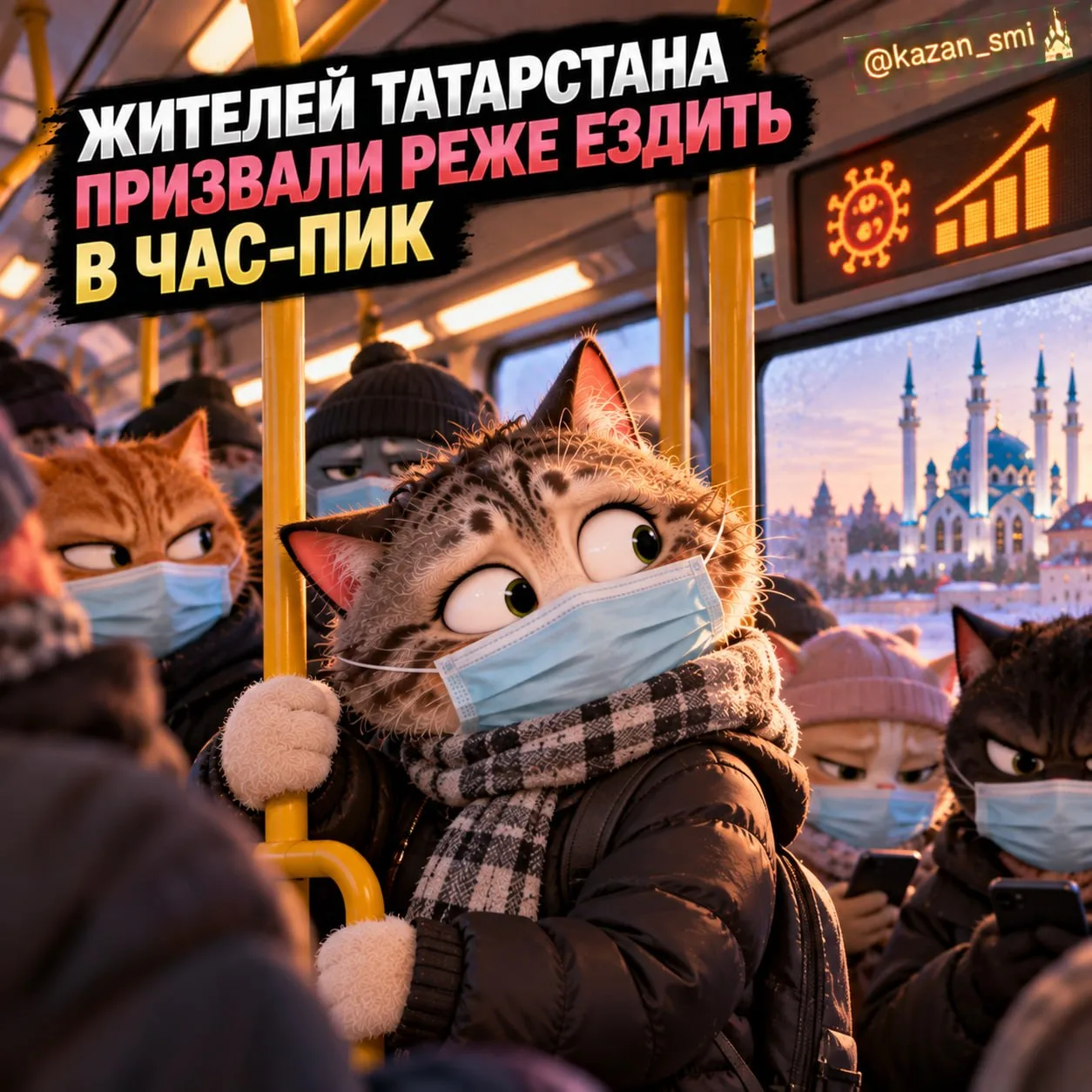 🤧 Жителей Татарстана призвали реже ездить в час-пик