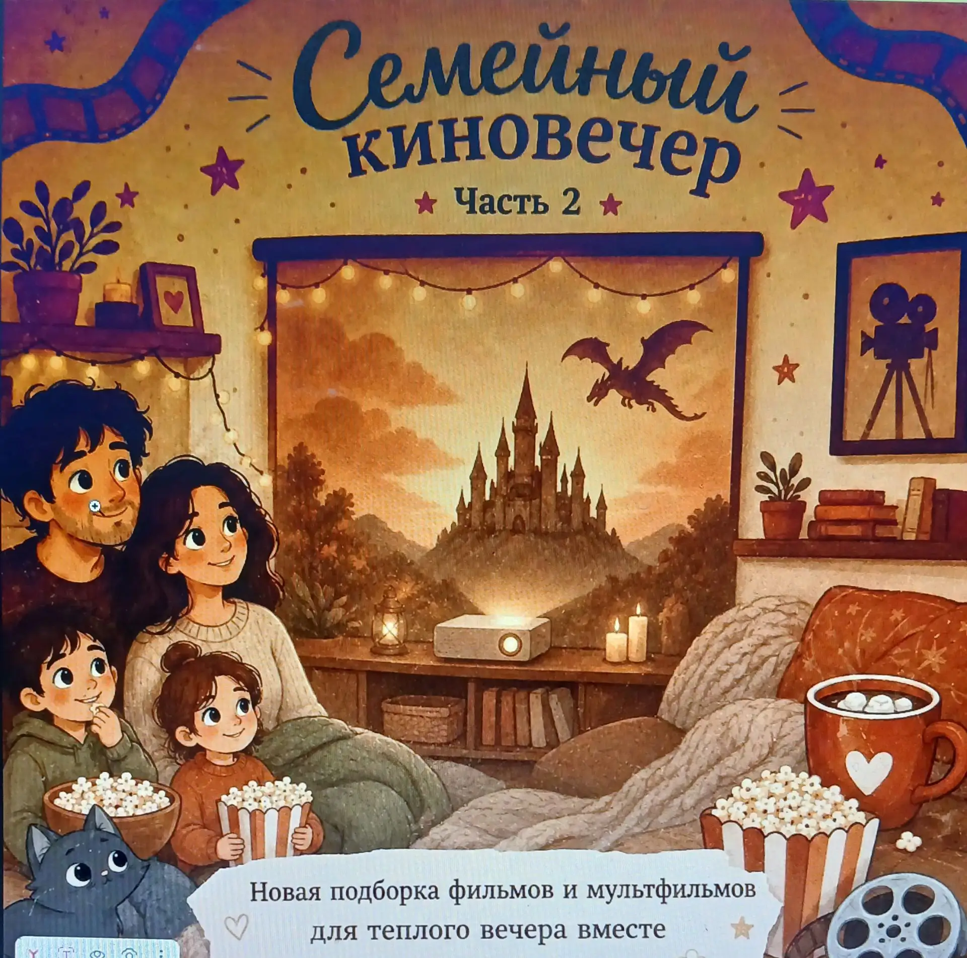 Продолжаем делиться идеями для уютных семейных вечеров! Во второй части подборки - ещё ...
