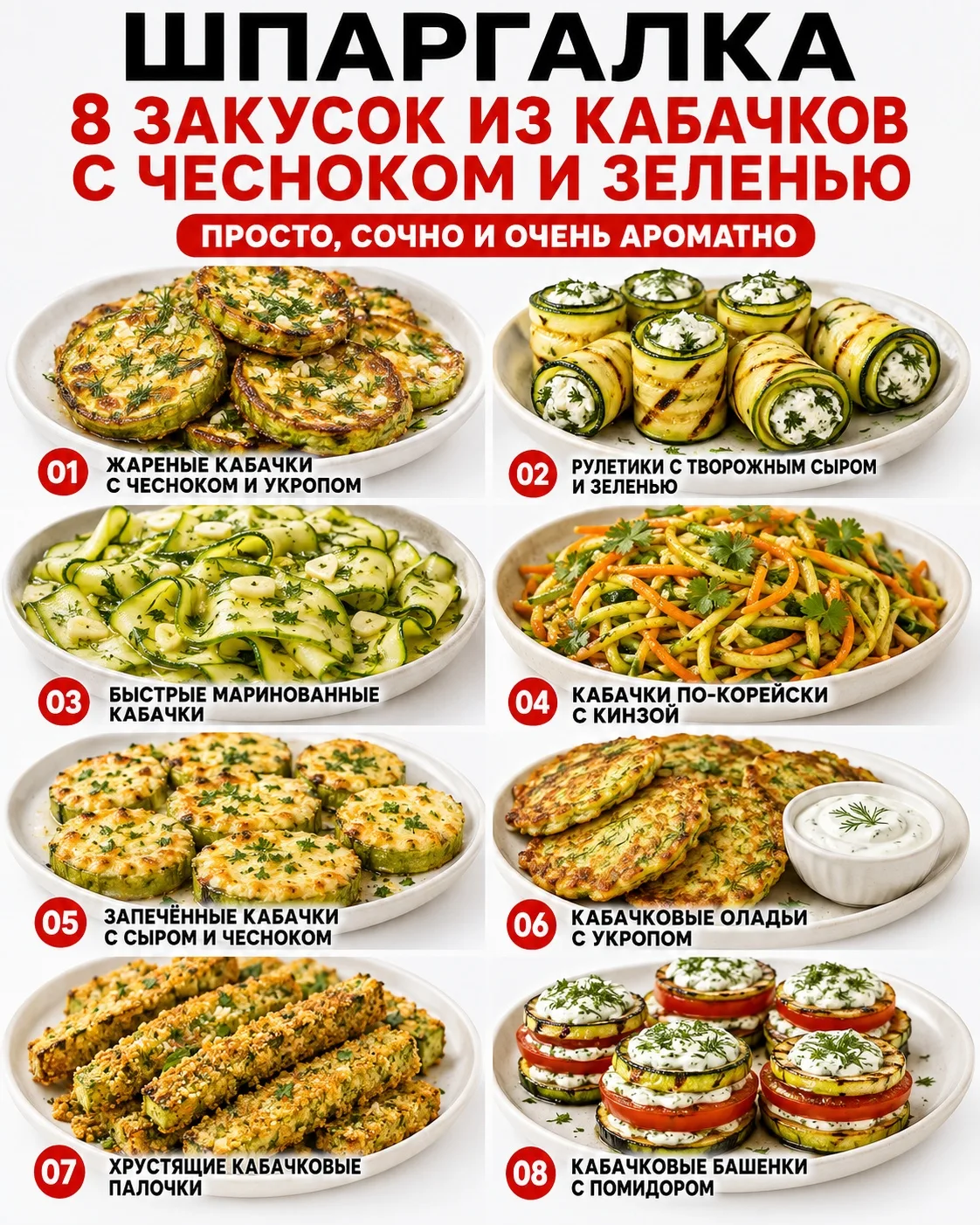 Рецепты из кабачков 🍲