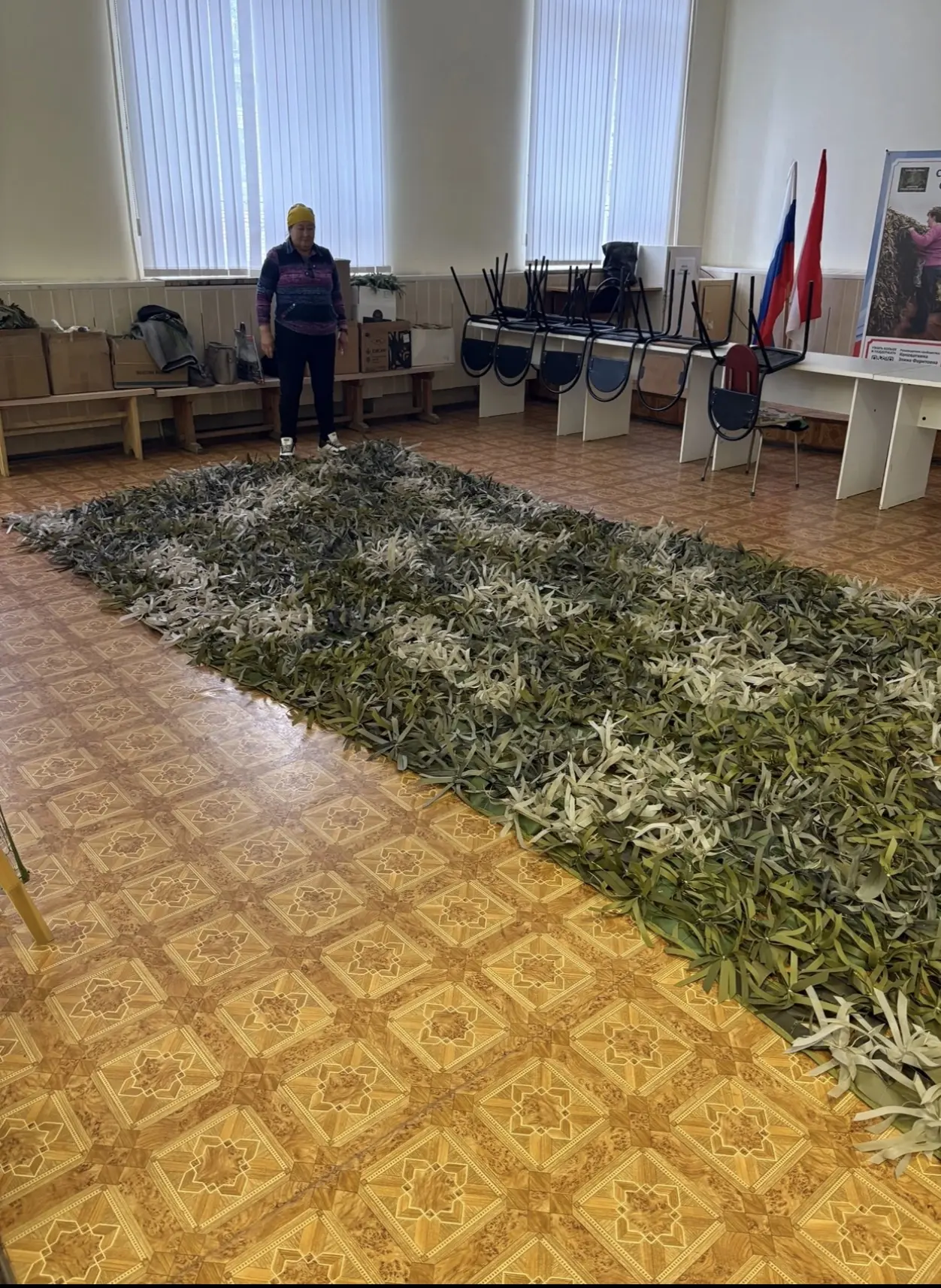 Вчера сплели еще две маскировочные сети. Теперь у нас их 1️⃣4️⃣2️⃣5️⃣‼️ источник Сети д...