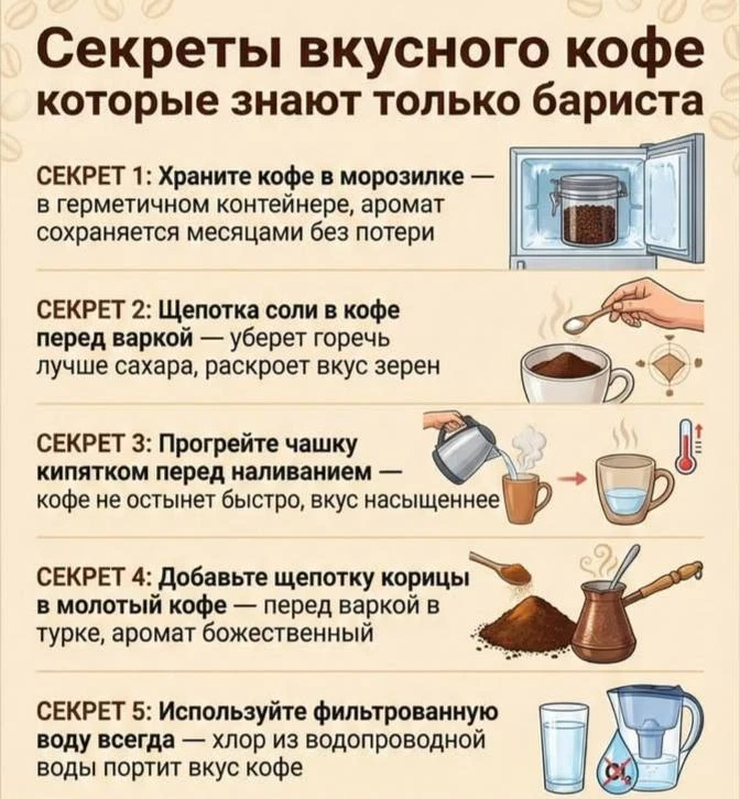 Секреты вкусного кофе.