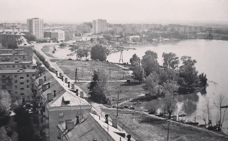 Набережная Тагильского пруда в 1970-е г.