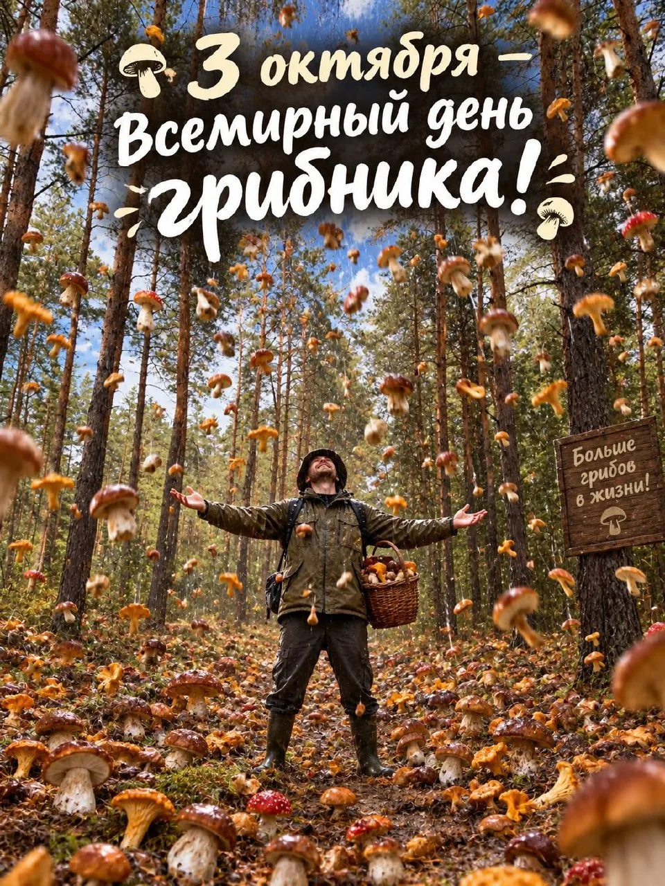 🍄 3 октября — Всемирный день грибника