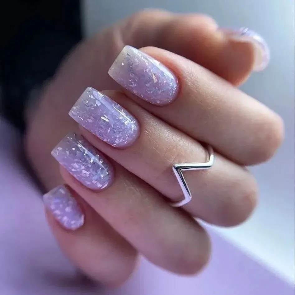 Маникюр с фиолетовым цветом 💜  Маникюр 💅