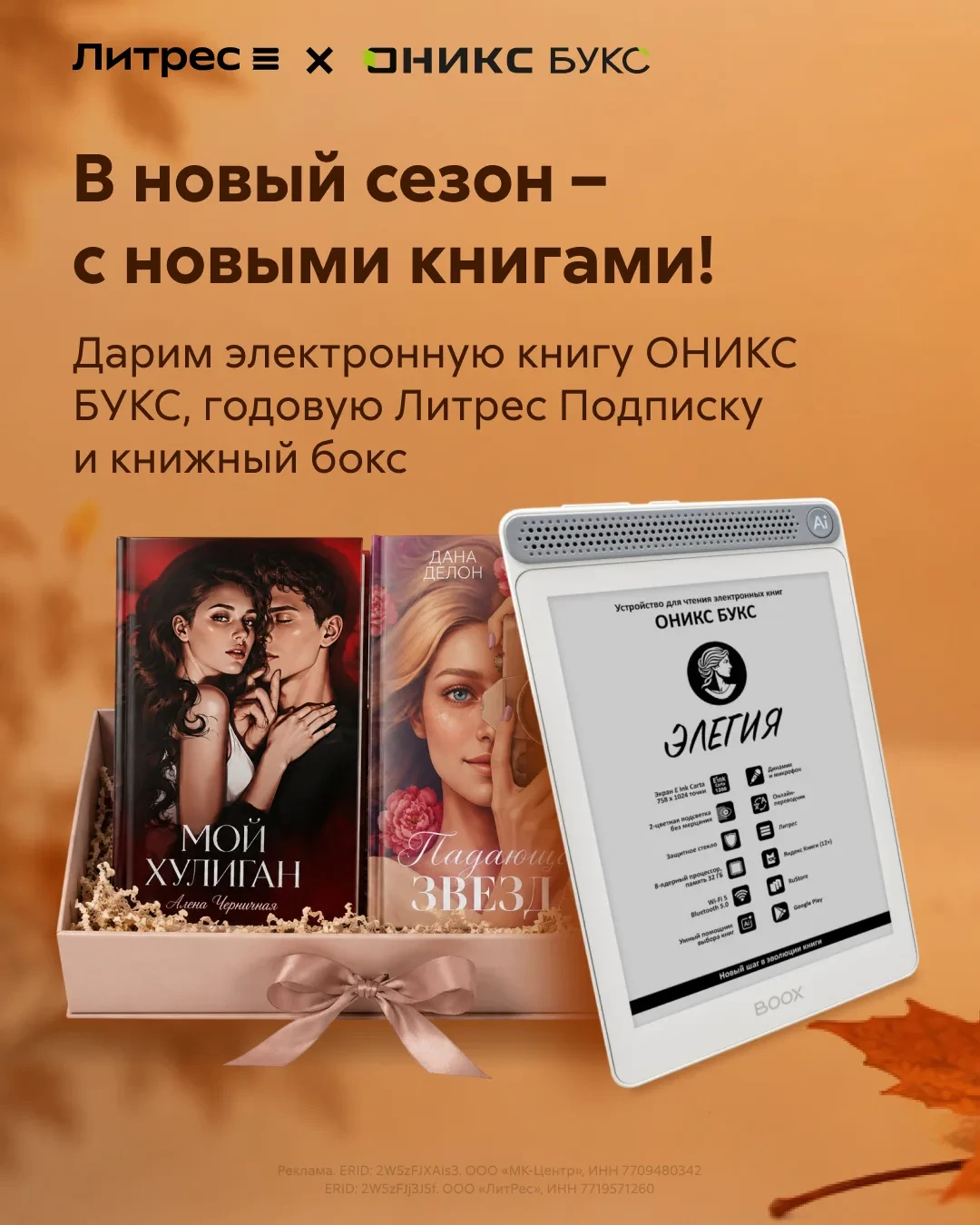 🎁 Дарим электронную книгу ОНИКС БУКС Элегия и Литрес Подписку на год!
