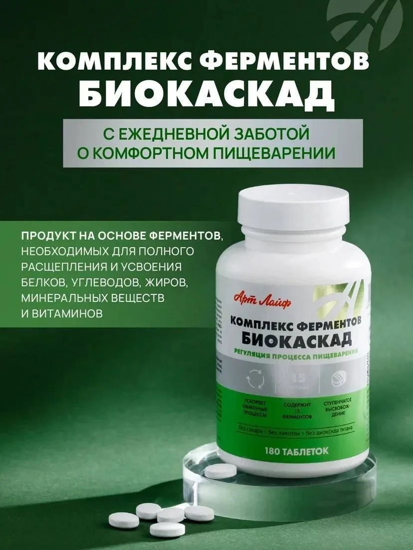 Комплекс ферментов Биокаскад — уникальный продукт с пищеварительными ферментами животно...