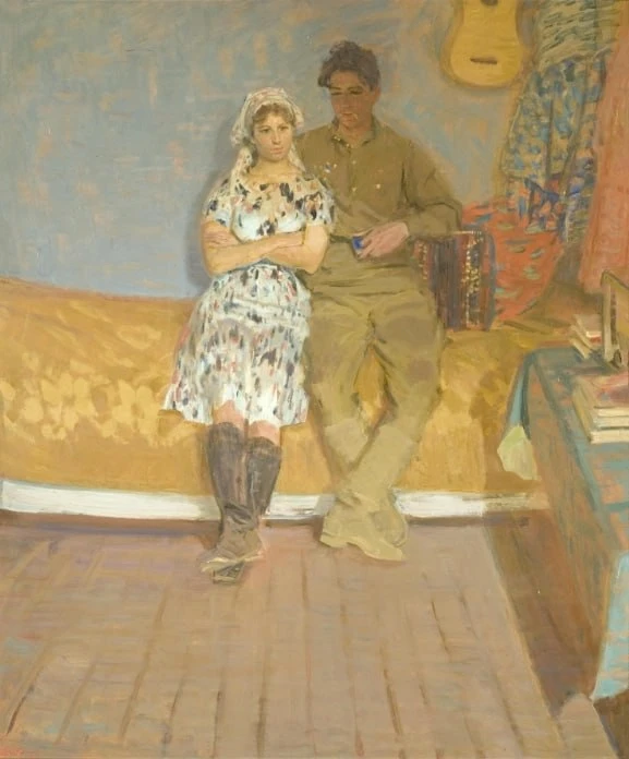 "Молодожёны-целинники" Из серии "Люди целинных земель" 1959 г.