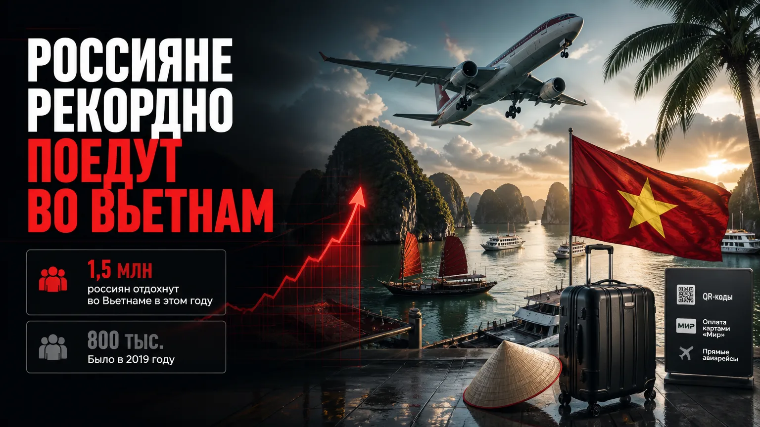 🌴 Россияне рекордно поедут во Вьетнам