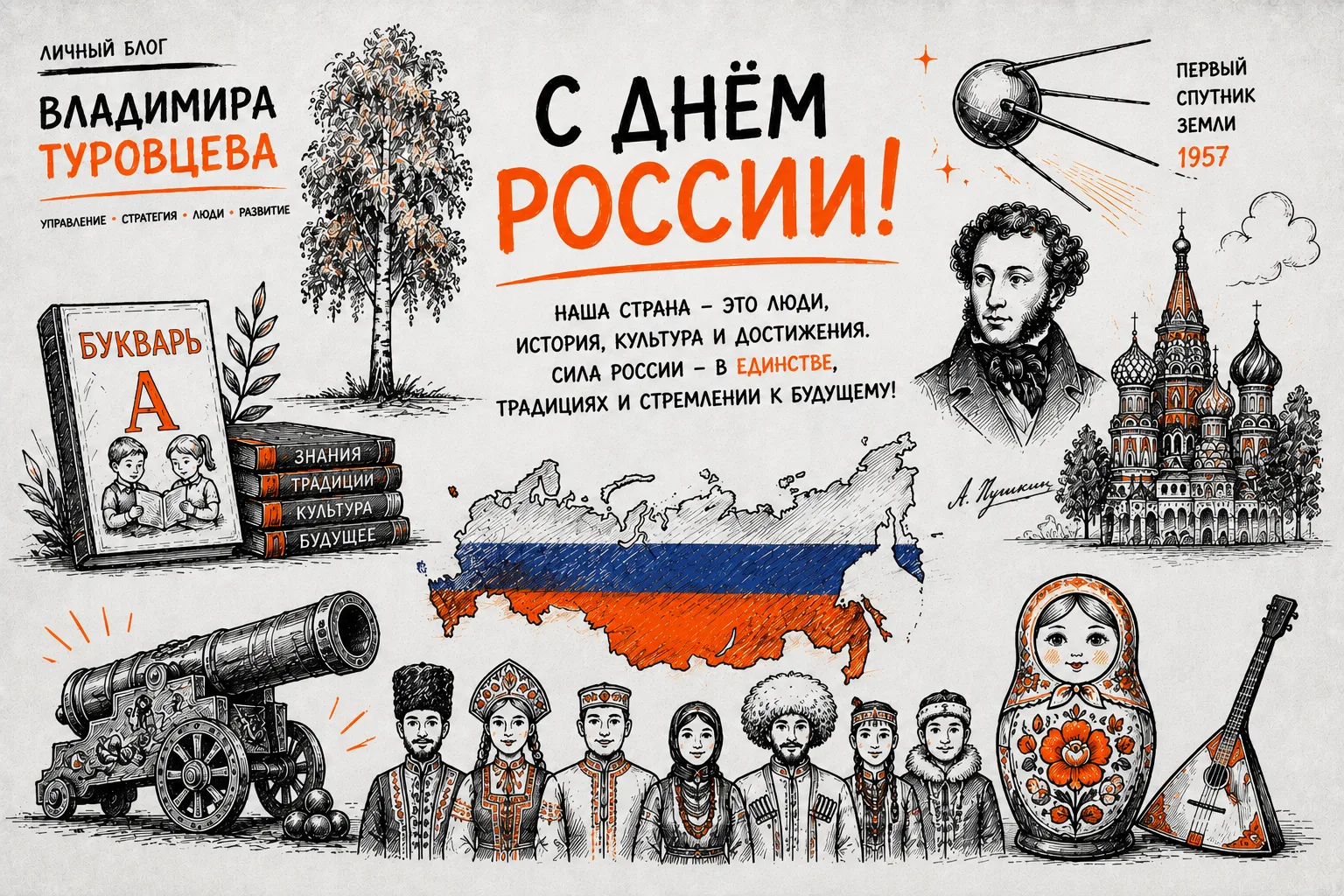 Сегодня День России.

Мы живем в стране с огромной историей, сильным культурным наследием и очень не