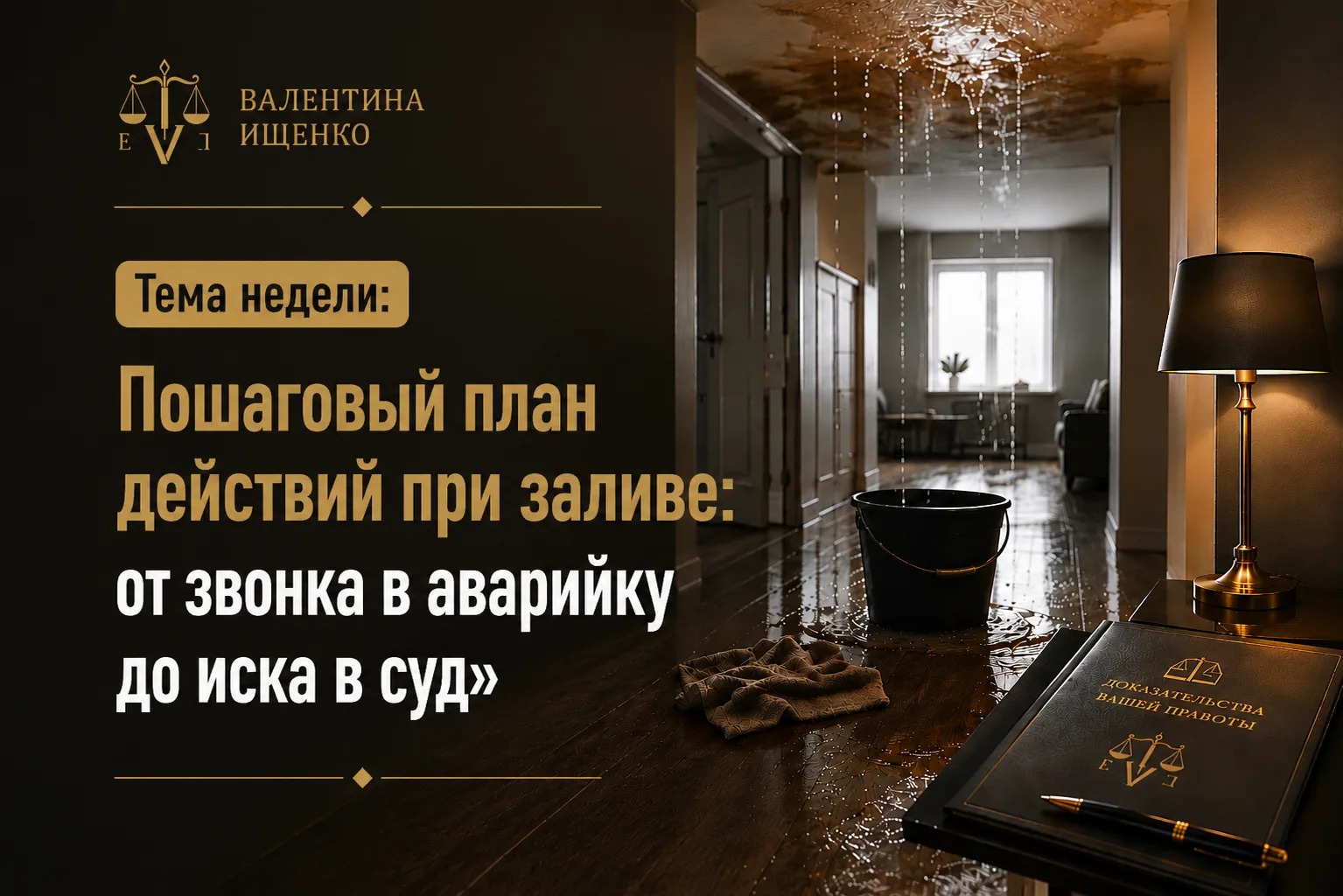 ⚖️ Тема недели: вас затопили — что делать, чтобы взыскать ущерб