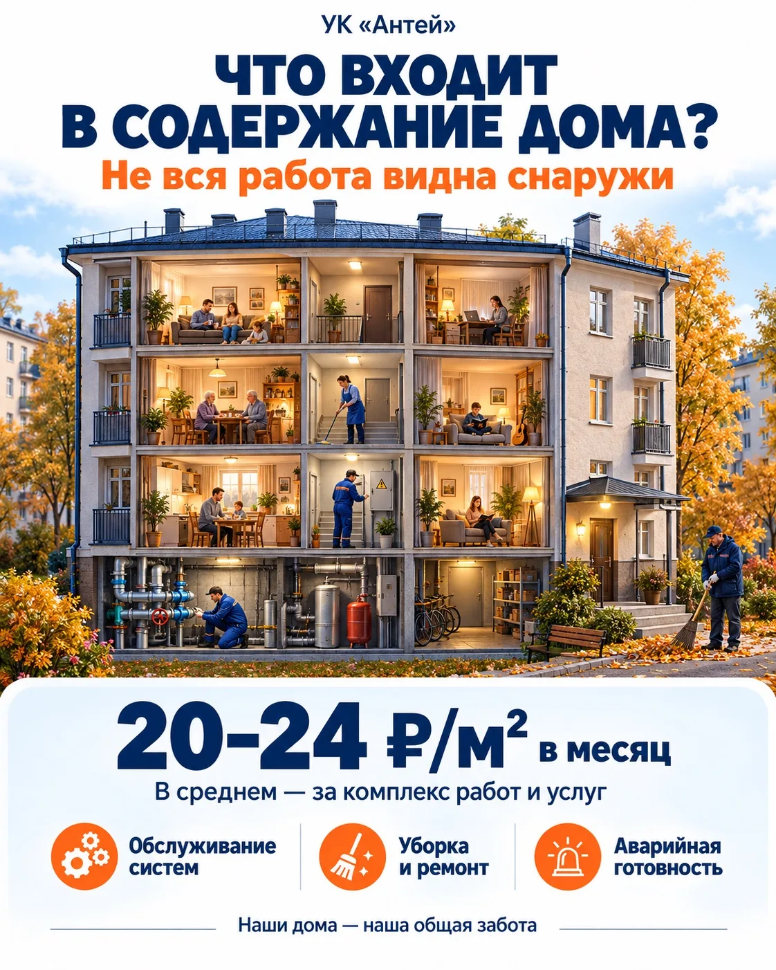 🏠 «А что делает управляющая компания?» Разбираем, что входит в содержание дома
