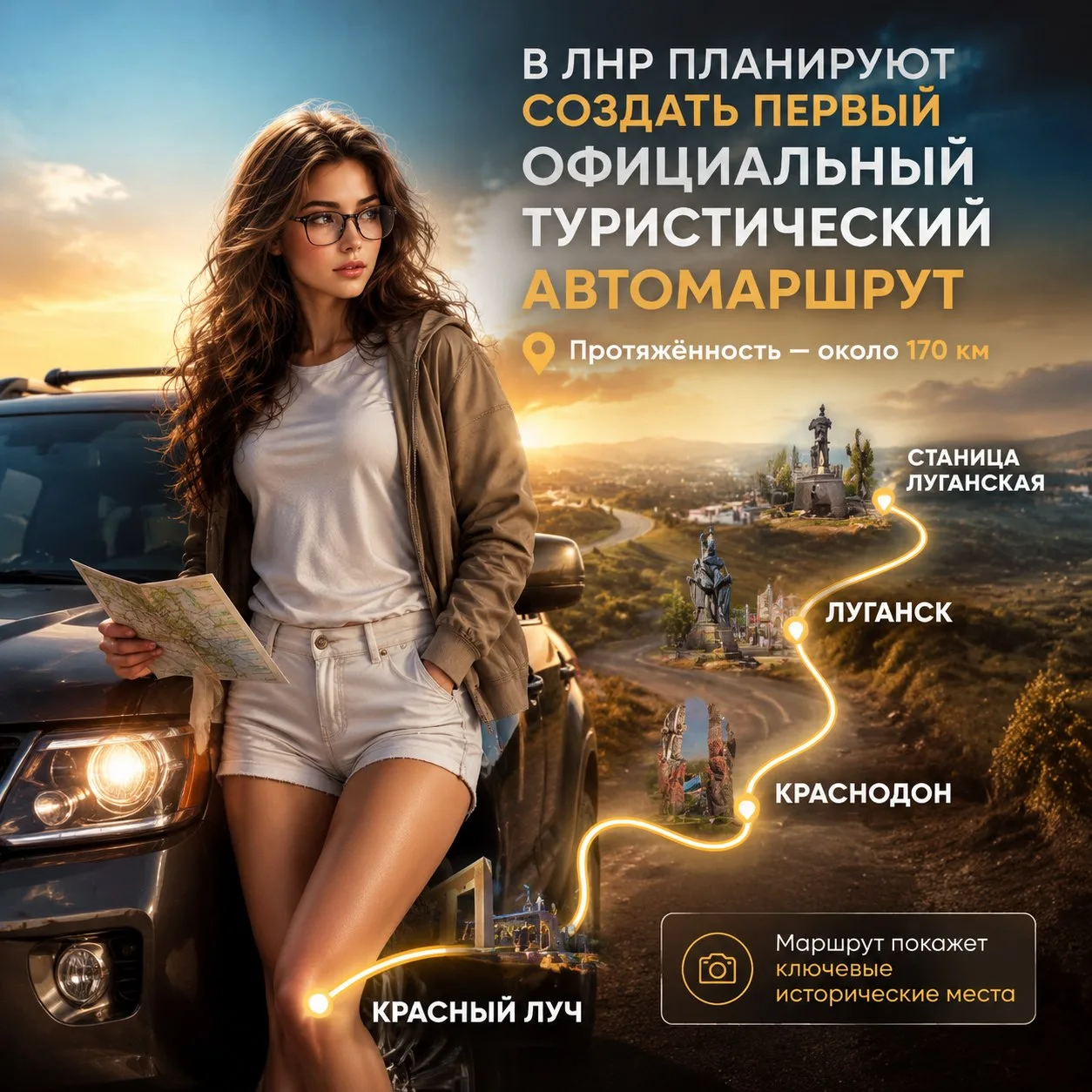 🗺В Луганской Народной Республике анонсировали запуск первого официального автомобильного туристическ